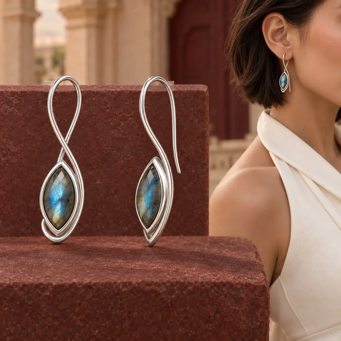 Moonlight Wave Labradorite earrings