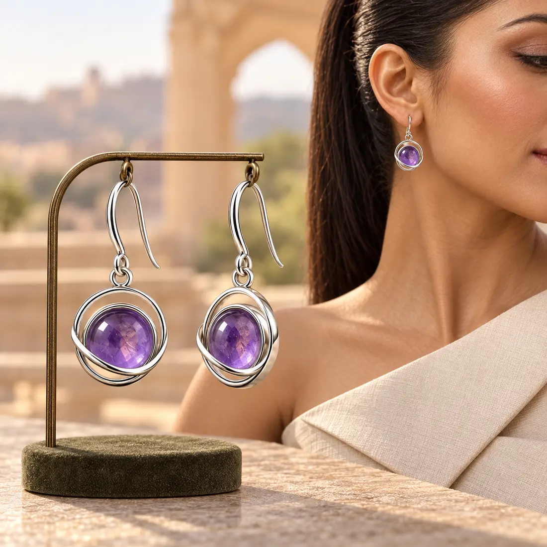 Shop gemstone earrings