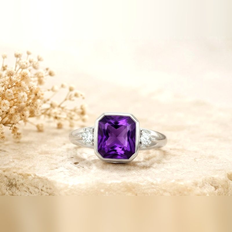Amethyst set in 925 sterling silver by Drishtal