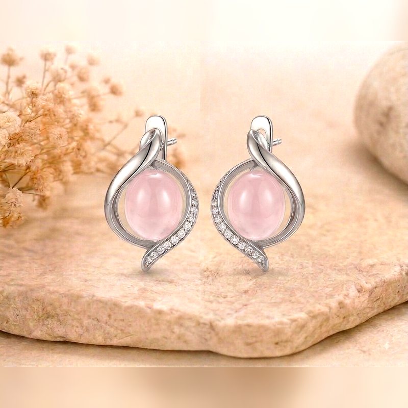 Rose Quartz set in 925 sterling silver by Drishtal