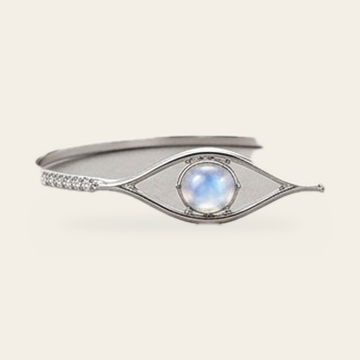 Eye of Light Cuff in 925 sterling silver