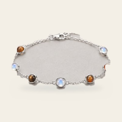 Stardust Flow Beaded Chain in 925 sterling silver