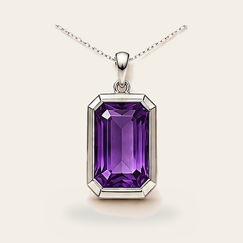 The Bezel Prism in Amethyst, 925 sterling silver