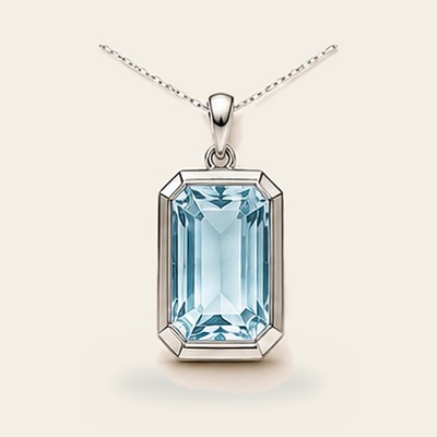 The Bezel Prism in Aquamarine, 925 sterling silver