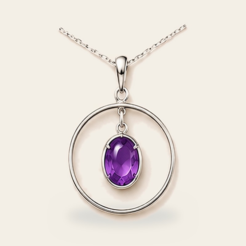 The Scandinavian Quiet Luxury in Amethyst, 925 sterling silver