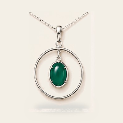 The Scandinavian Quiet Luxury in Green Onyx, 925 sterling silver
