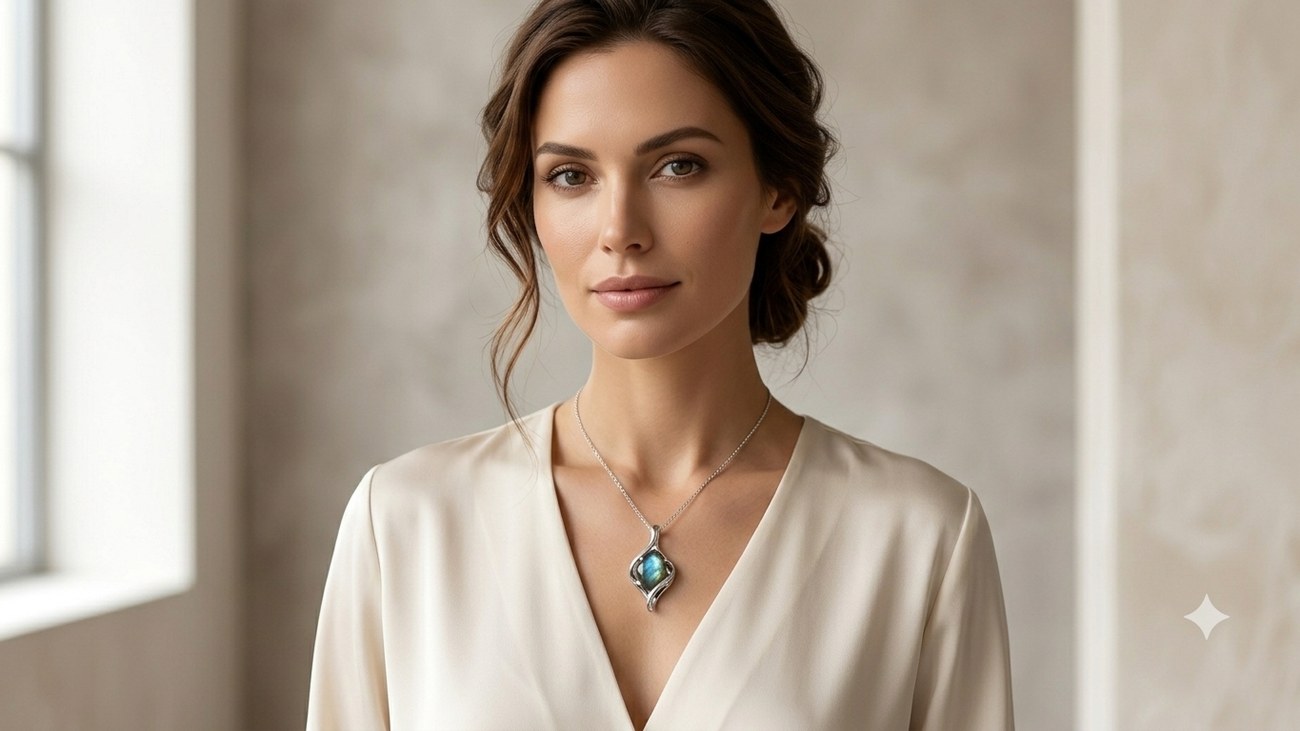Labradorite set in 925 sterling silver by Drishtal