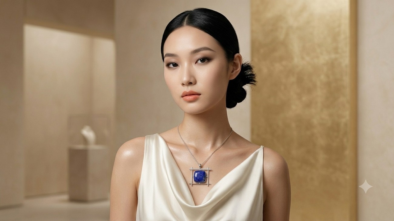 Lapis Lazuli set in 925 sterling silver by Drishtal