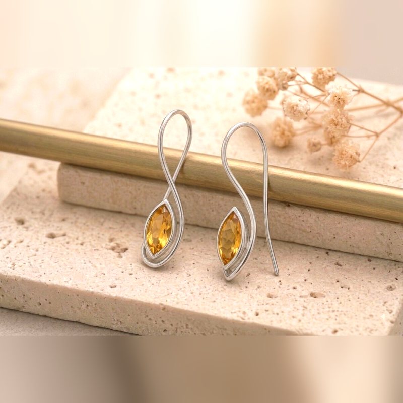 Citrine set in 925 sterling silver by Drishtal